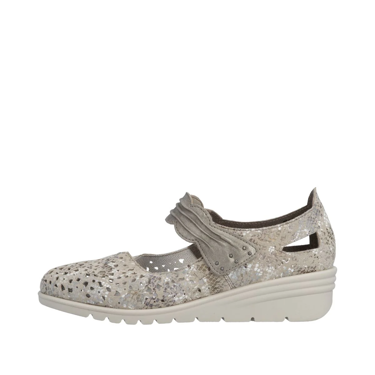 Rieker L5359 Women's Shoes in Silver - Image 2