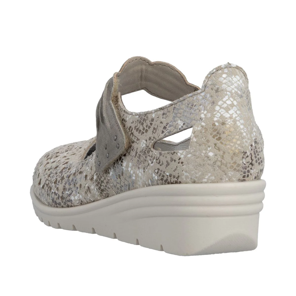 Rieker L5359 Women's Shoes in Silver - Image 3