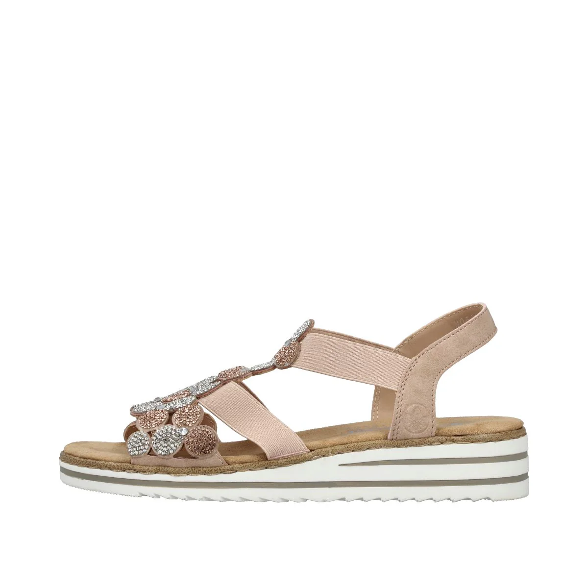 Rieker V0613 Women's Sandals in Pink - Image 2