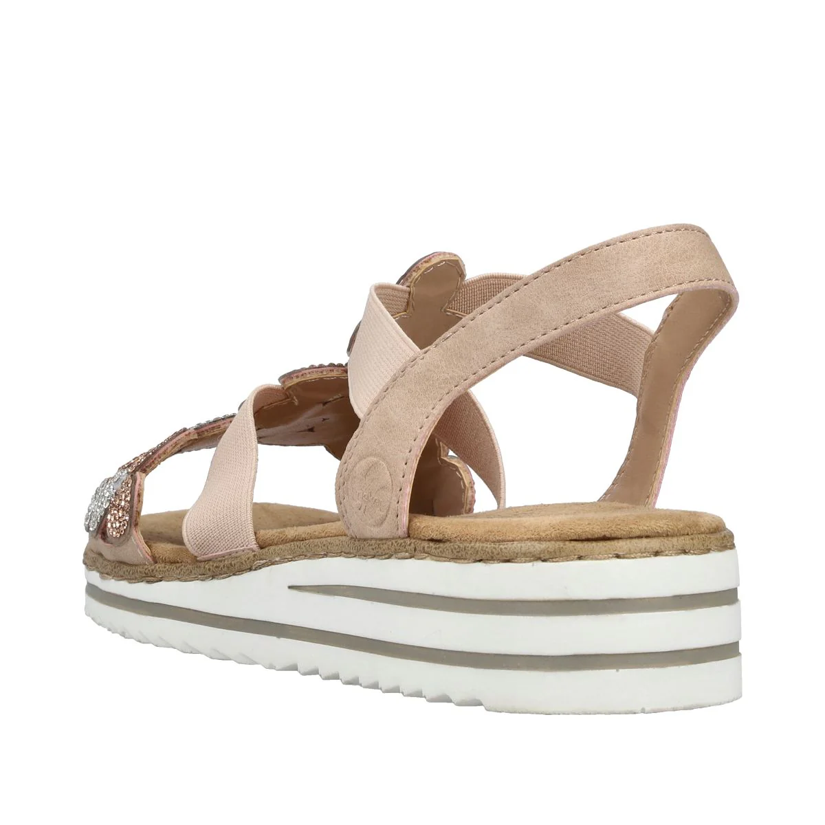 Rieker V0613 Women's Sandals in Pink - Image 3