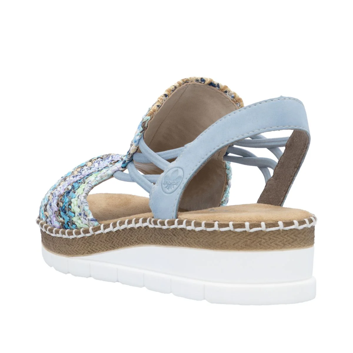 Rieker V1241 Women's Sandals in Multi Blue - Image 3