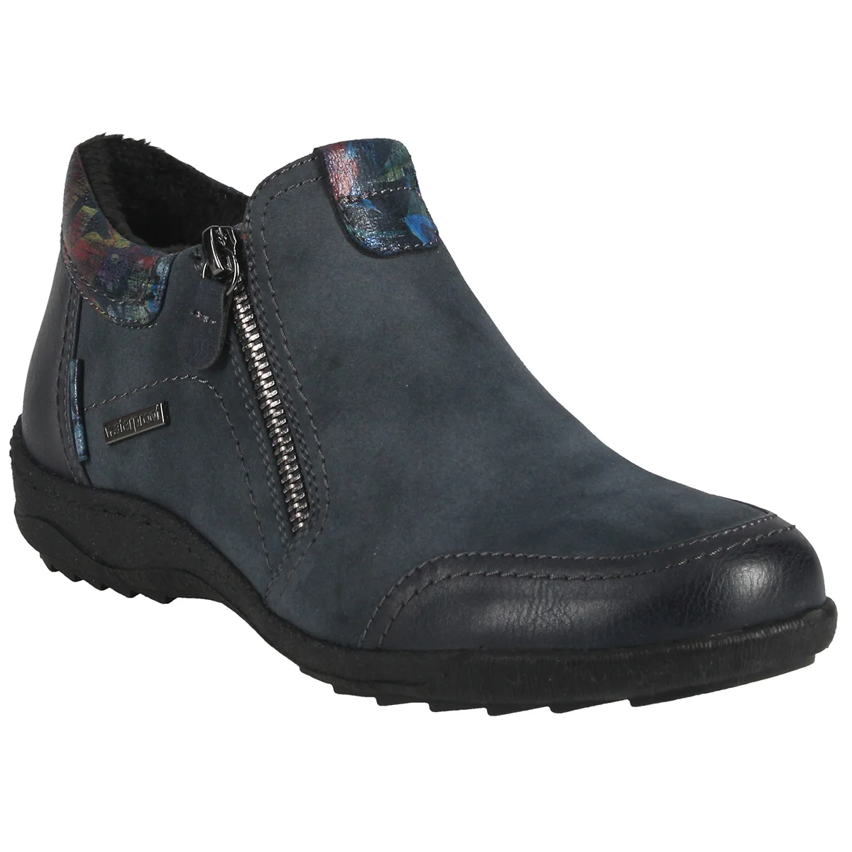 Romika Ellie 01 Side Zip Casual Waterproof Shoe in Blue
