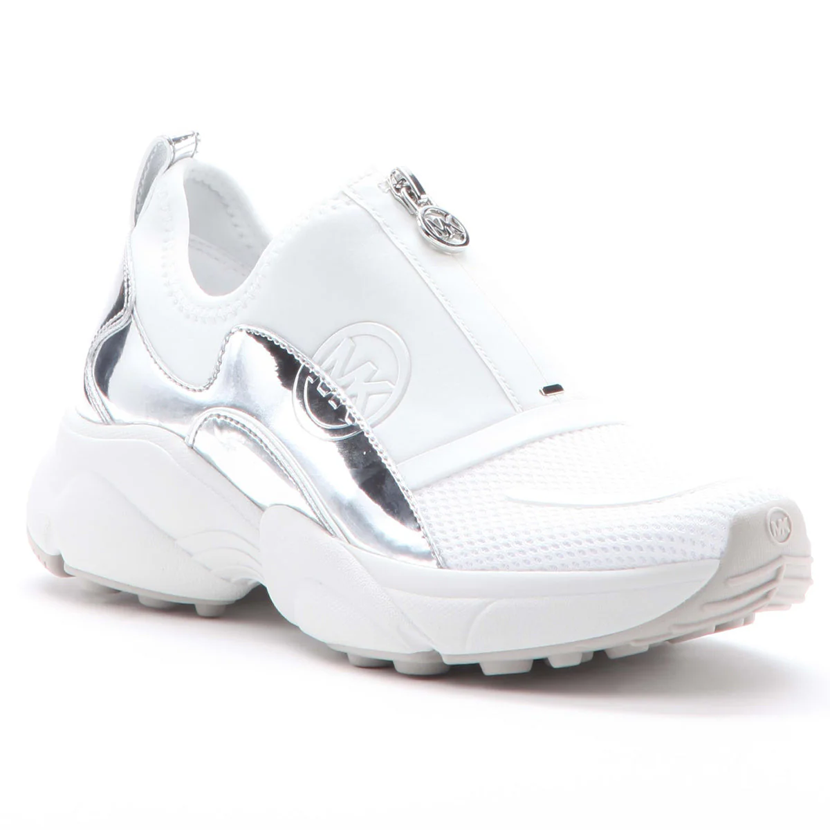 Michael Kors Sami Zip Sneaker in Silver