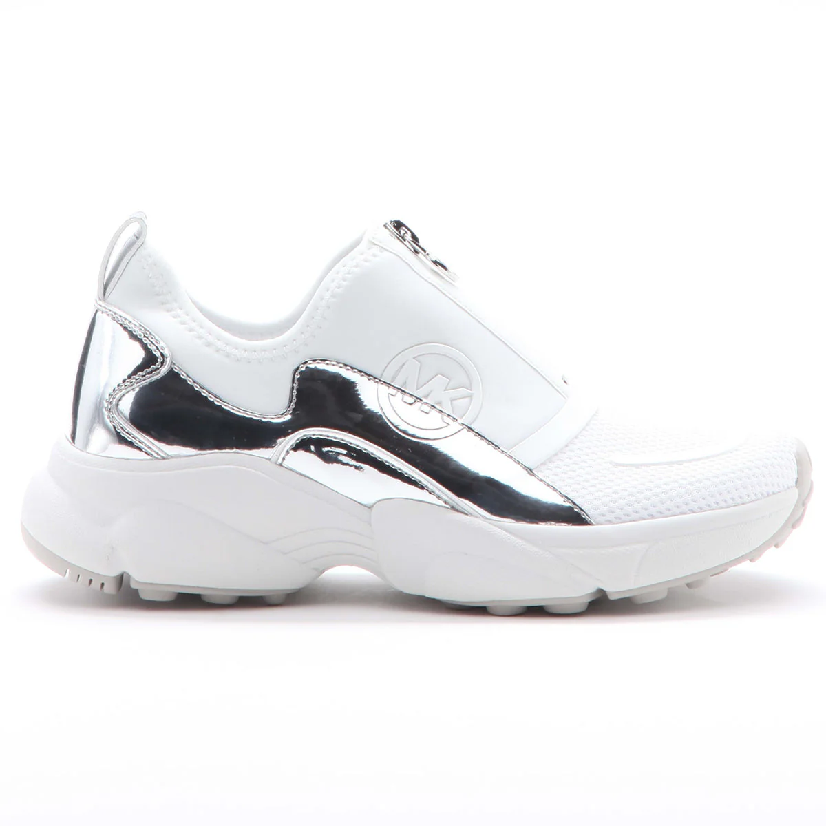 Michael Kors Sami Zip Sneaker in Silver - Image 5