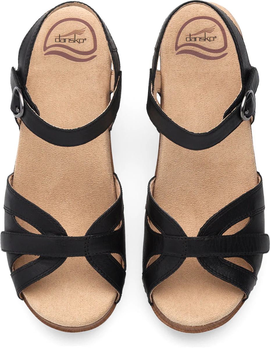Dansko Season Full Grain Women's Sandal in Black - Image 2