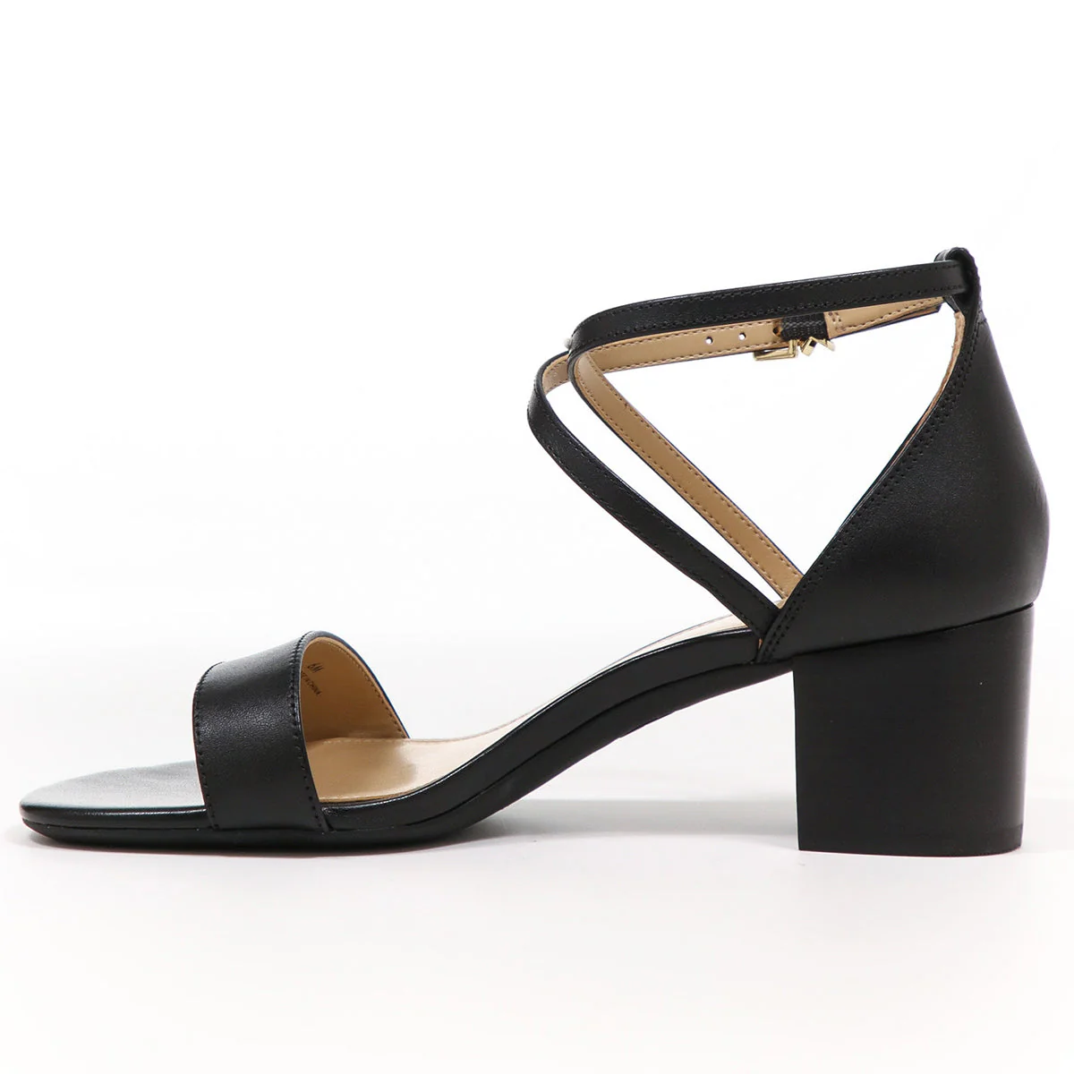 Michael Kors Serena Flex Leather Heeled Sandal in Black - Image 3