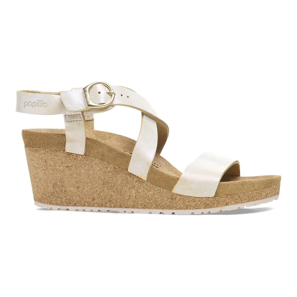 Sibyl Wedge Metallic Sandals in Silver - Image 4