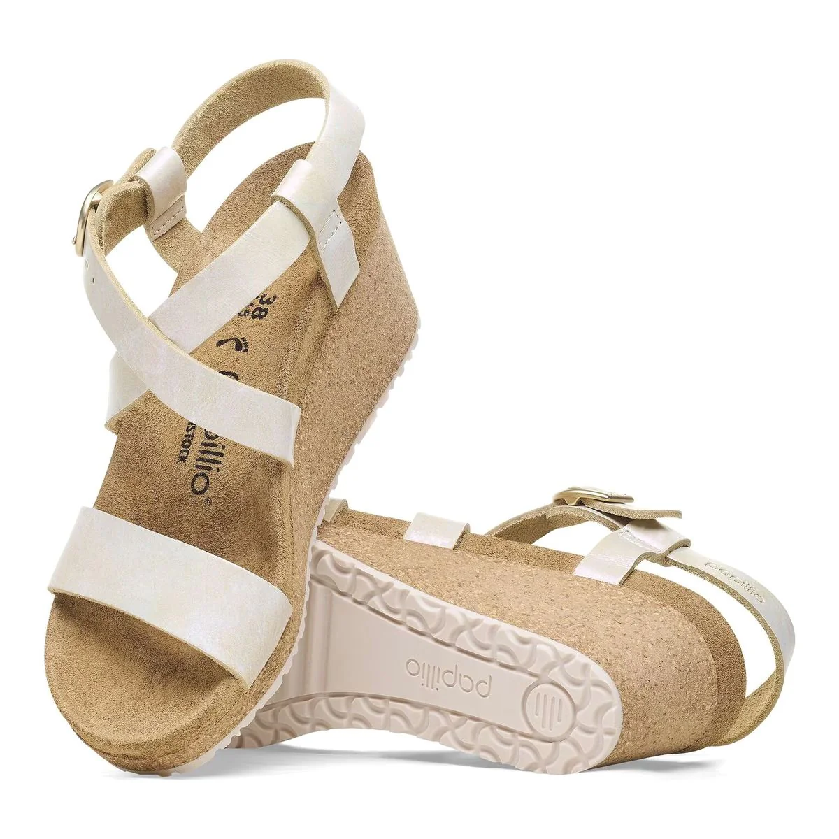 Sibyl Wedge Metallic Sandals in Silver - Image 5