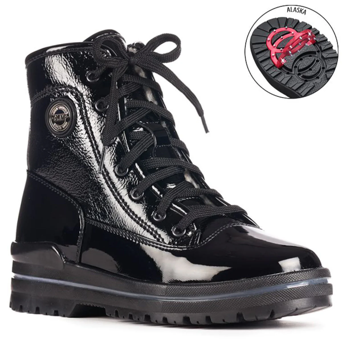 Olang Sound Women's Winter Lace Boots with Foldable Cleats