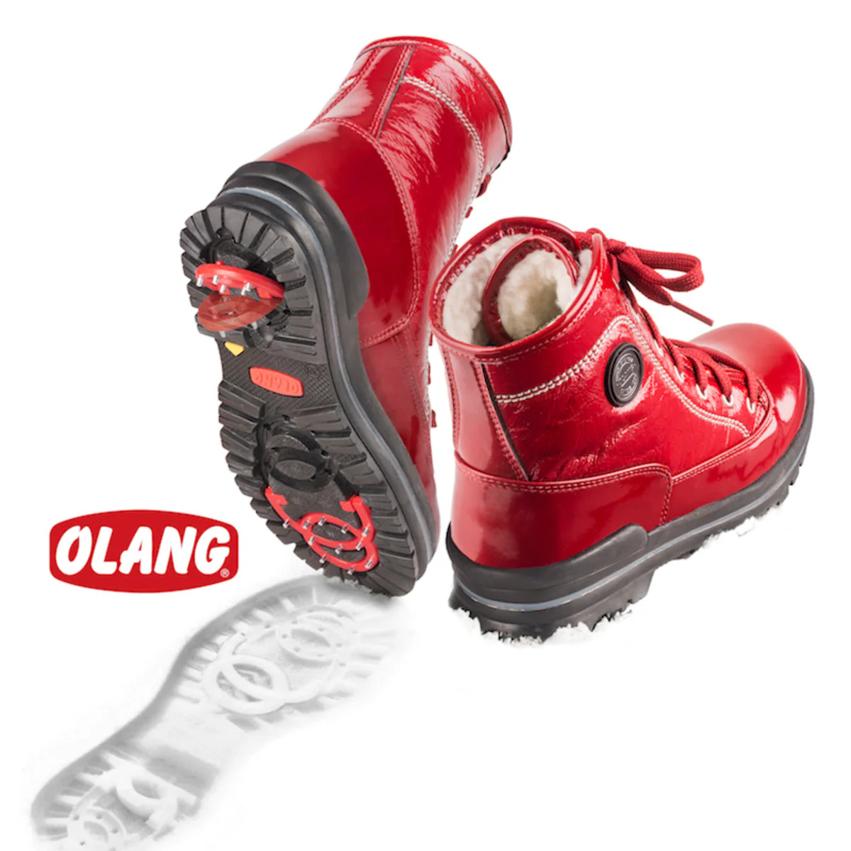 Olang Sound Women's Winter Lace Boots with Foldable Cleats - Image 4