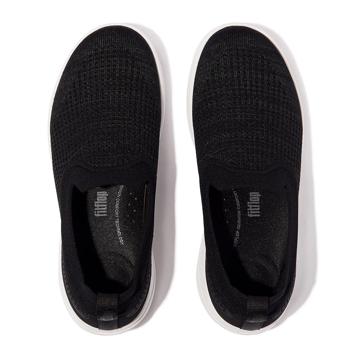 Super-Q Knit Slip-On Sneakers in Black - Image 5