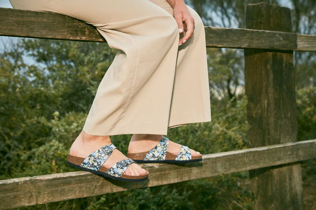 Birkenstock Sydney Vegan โ Blue Floral - Image 4