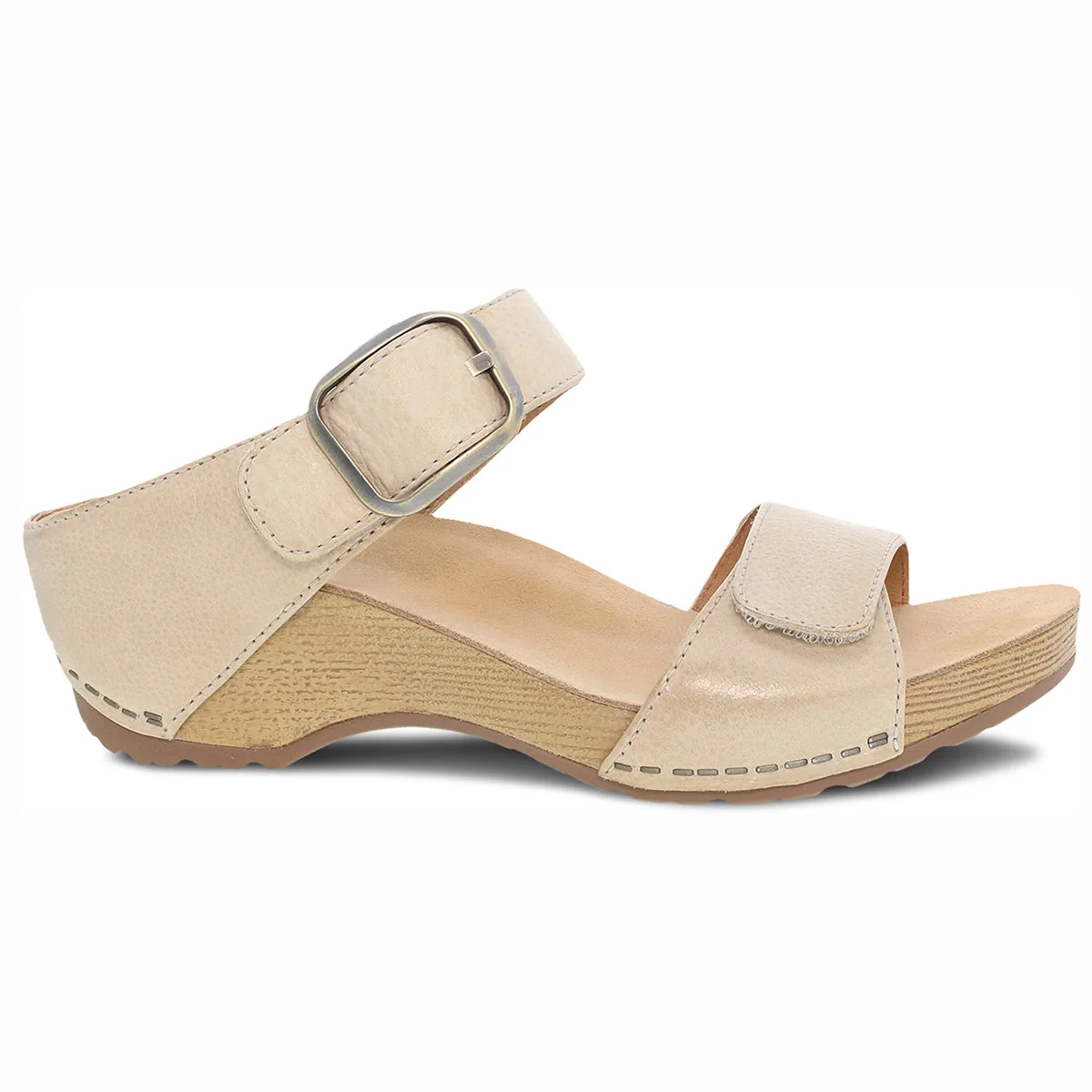 Dansko Tanya Burnished Women's Leather Sandals in Linen - Image 2