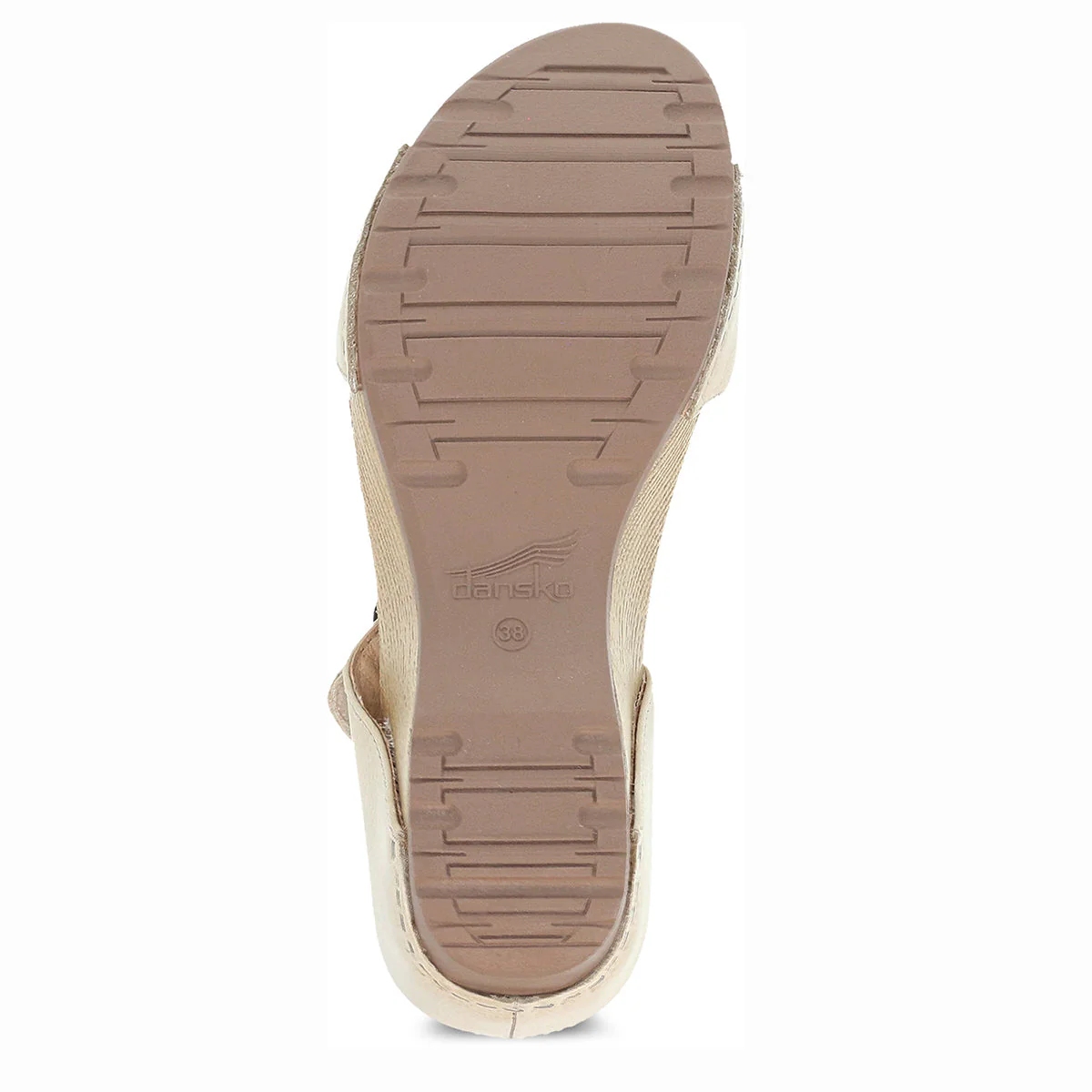 Dansko Tanya Burnished Women's Leather Sandals in Linen - Image 4