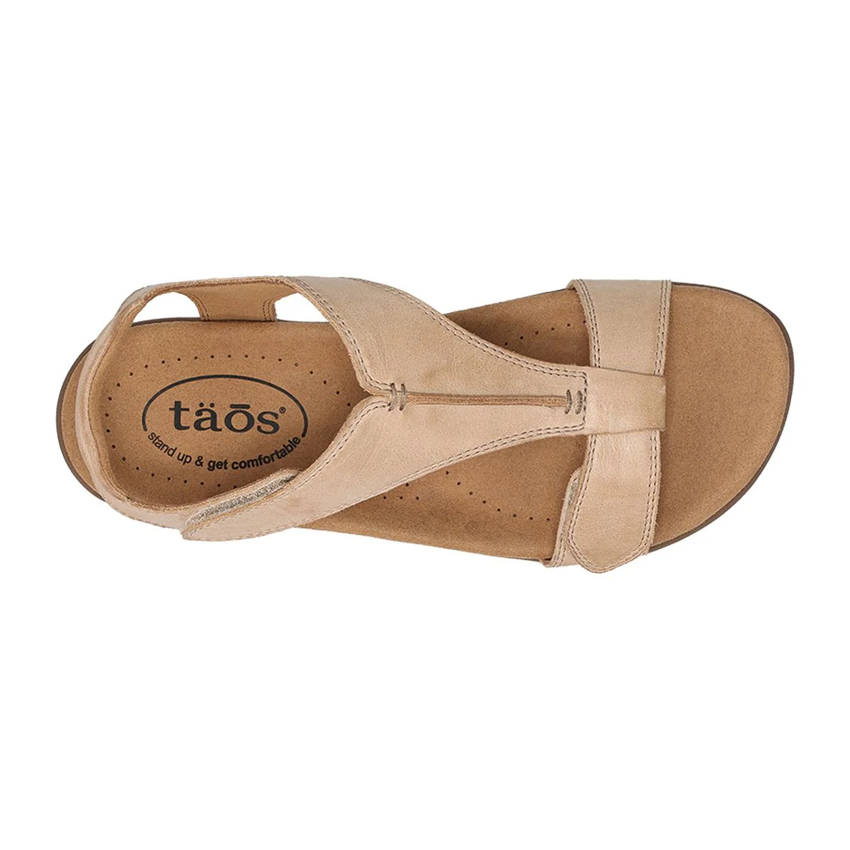 The Show Adjustable Strap Sandal in Stone - Image 4