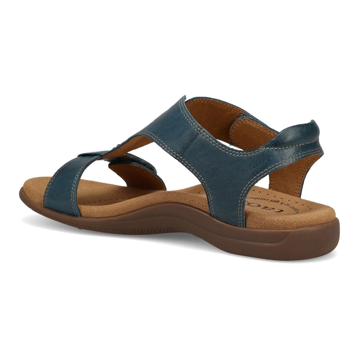The Show Adjustable Strap Sandal in Petrol Blue - Image 3
