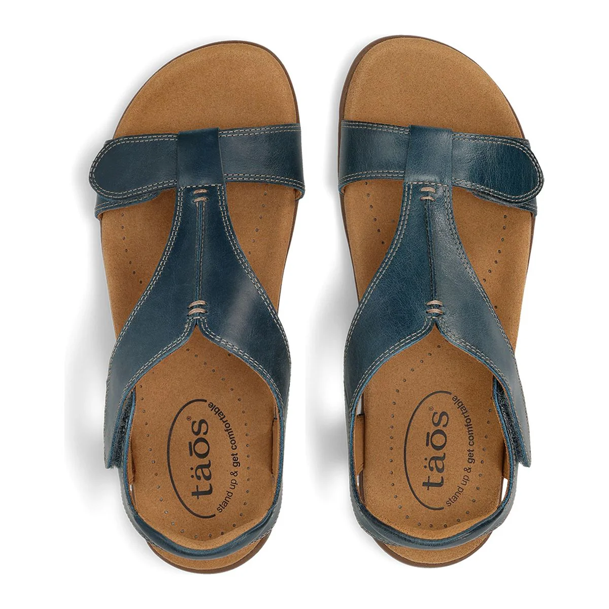 The Show Adjustable Strap Sandal in Petrol Blue - Image 4