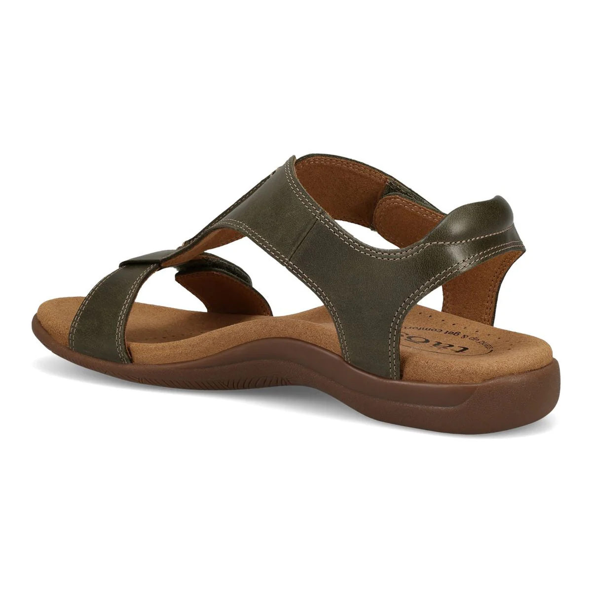 The Show Adjustable Strap Sandal in Olive - Image 3