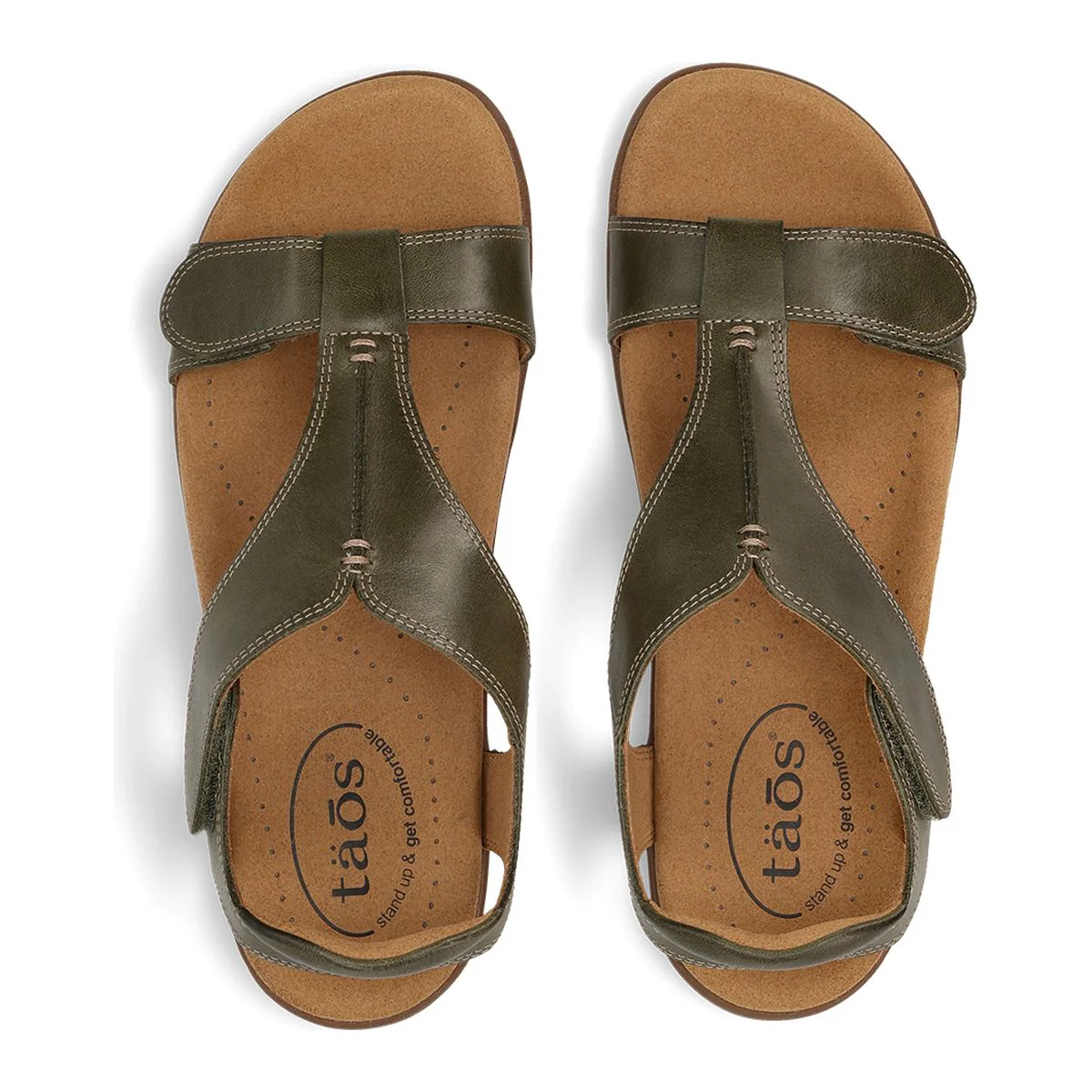 The Show Adjustable Strap Sandal in Olive - Image 4