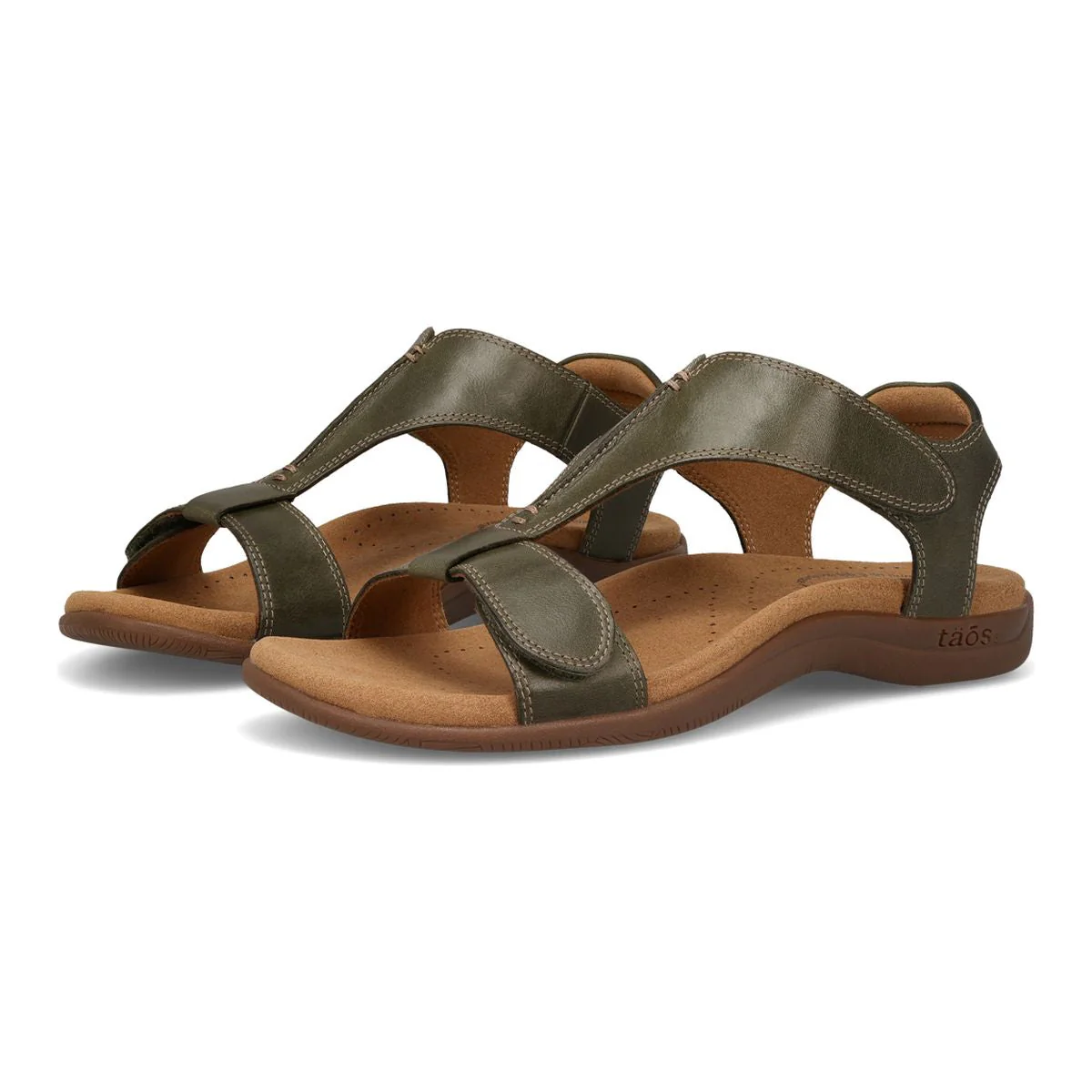 The Show Adjustable Strap Sandal in Olive - Image 6