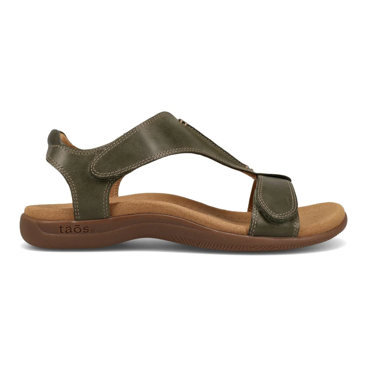 The Show Adjustable Strap Sandal in Olive - Image 7