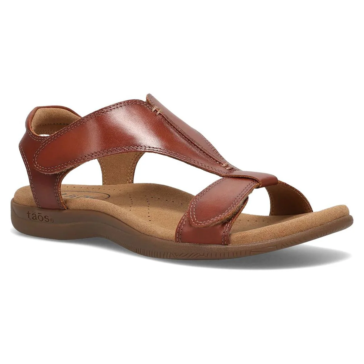 The Show Adjustable Strap Sandal in Cognac