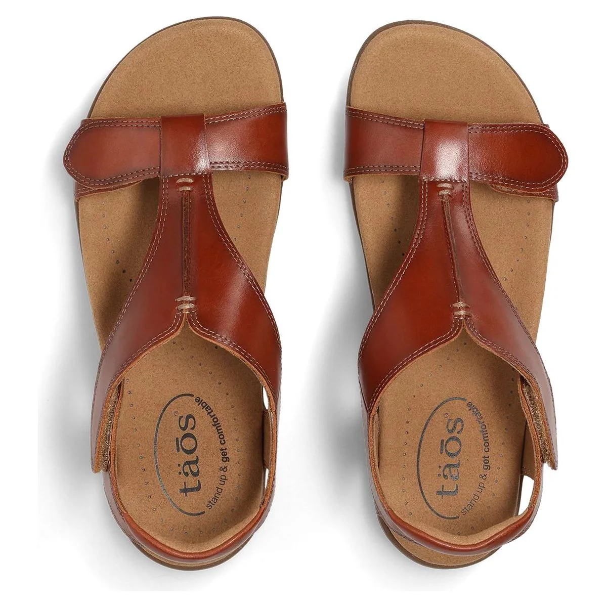 The Show Adjustable Strap Sandal in Cognac - Image 4