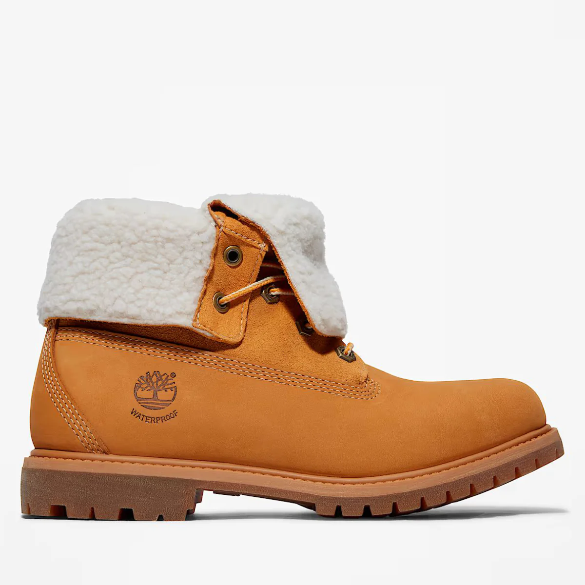 Timberland Women's Warm-Lined Waterproof Roll-Top Boot in Wheat Nubuck - Image 4
