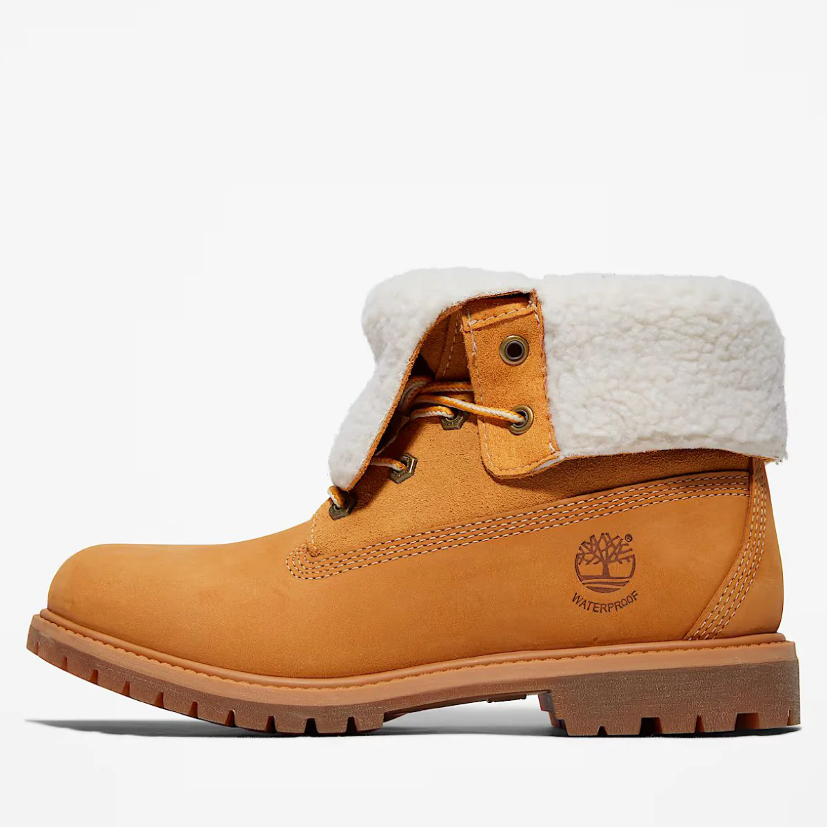 Timberland Women's Warm-Lined Waterproof Roll-Top Boot in Wheat Nubuck - Image 8
