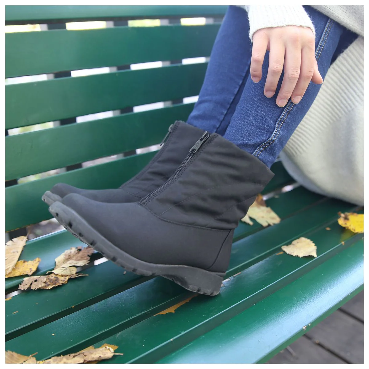 Toe Warmers Women's Alyssa EXTRA Depth Black Nylon Boot - Image 6