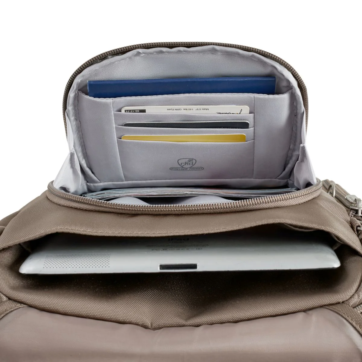 Travelon Unisex Anti-Theft Classic Tour Bag in Hazelnut - Image 6