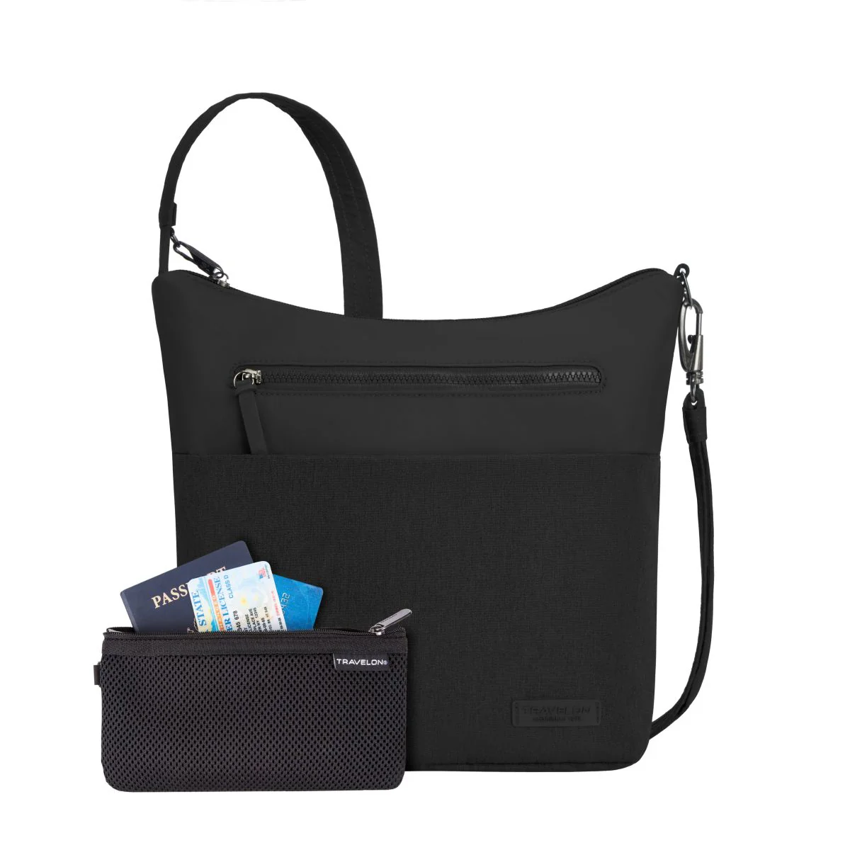 Travelon Unisex Anti-Theft Metro Crossbody in Black - Image 3