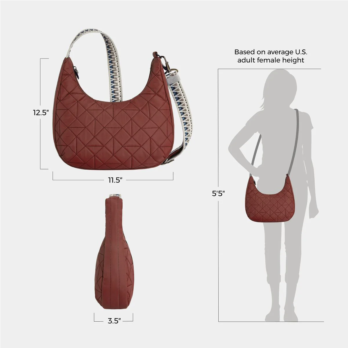 Travelon Woman's Anti-Theft Boho Slouchy Crossbody in Red - Image 8