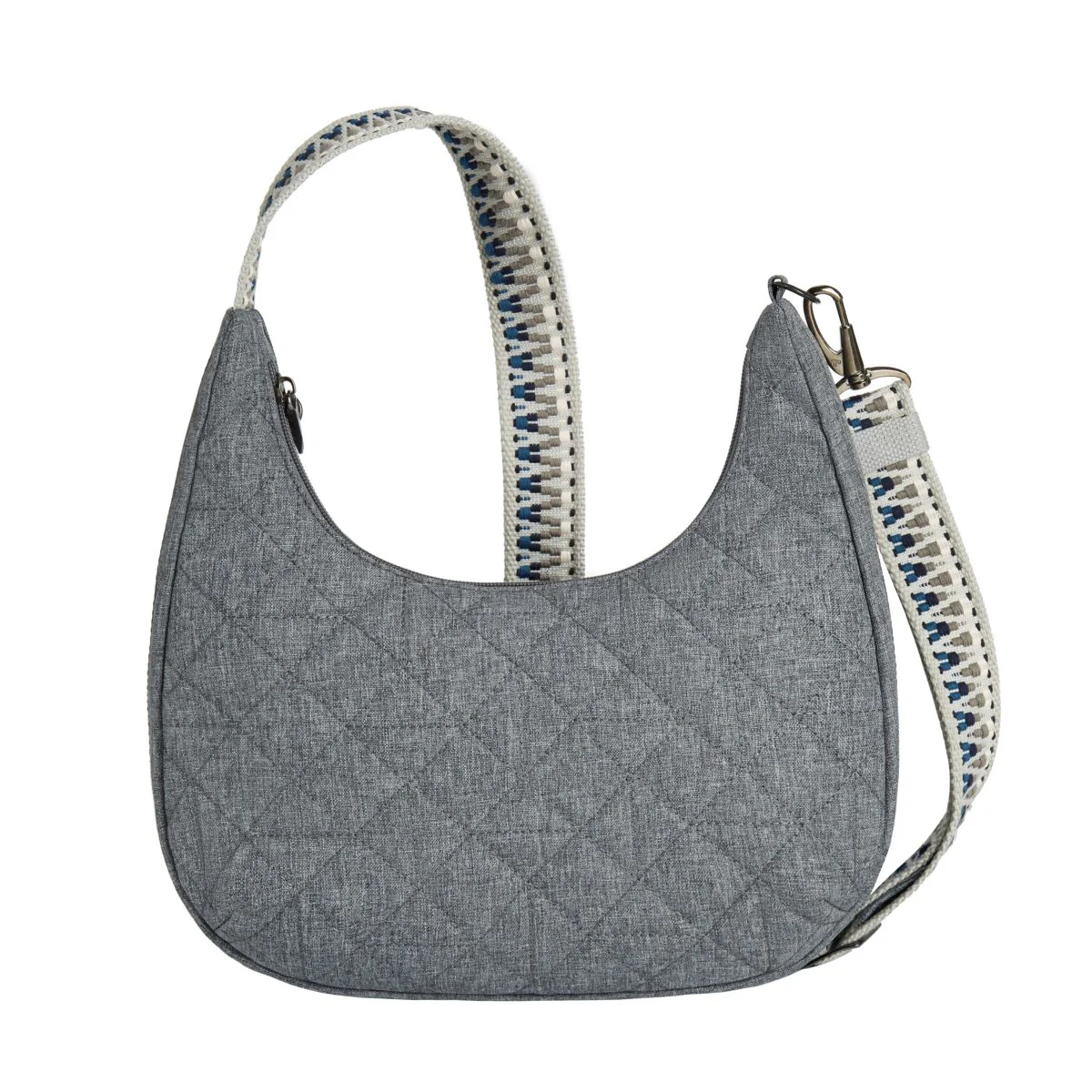 Travelon Woman's Anti-Theft Boho Slouchy Crossbody in Grey - Image 2