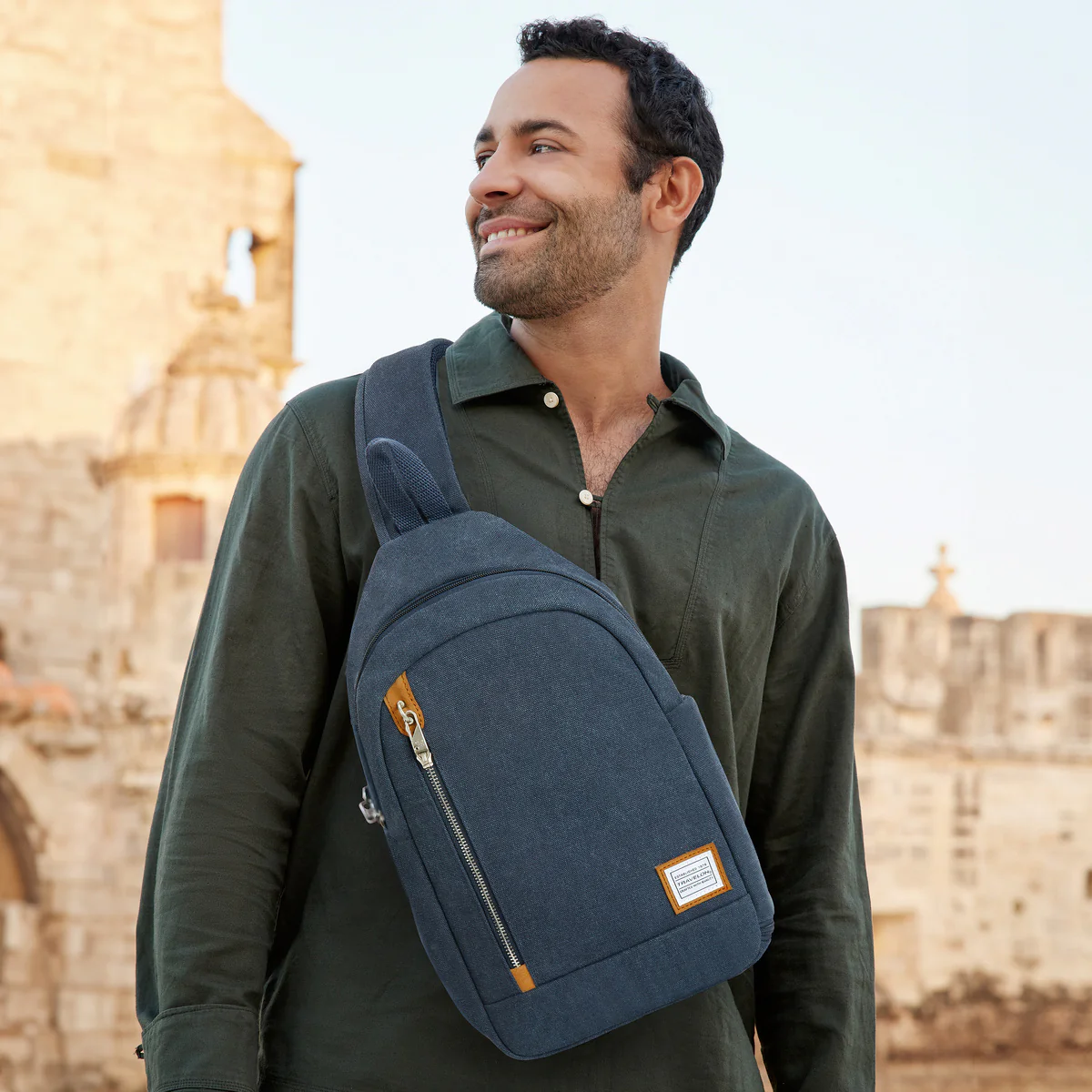 Travelon Anti-Theft Heritage Sling Bag in Indigo - Image 11