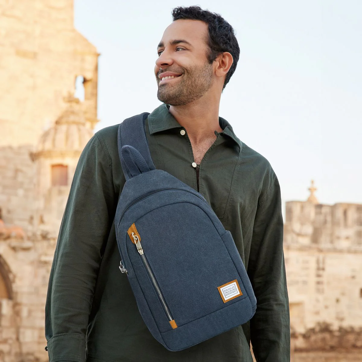 Travelon Anti-Theft Heritage Sling Bag in Pewter - Image 11