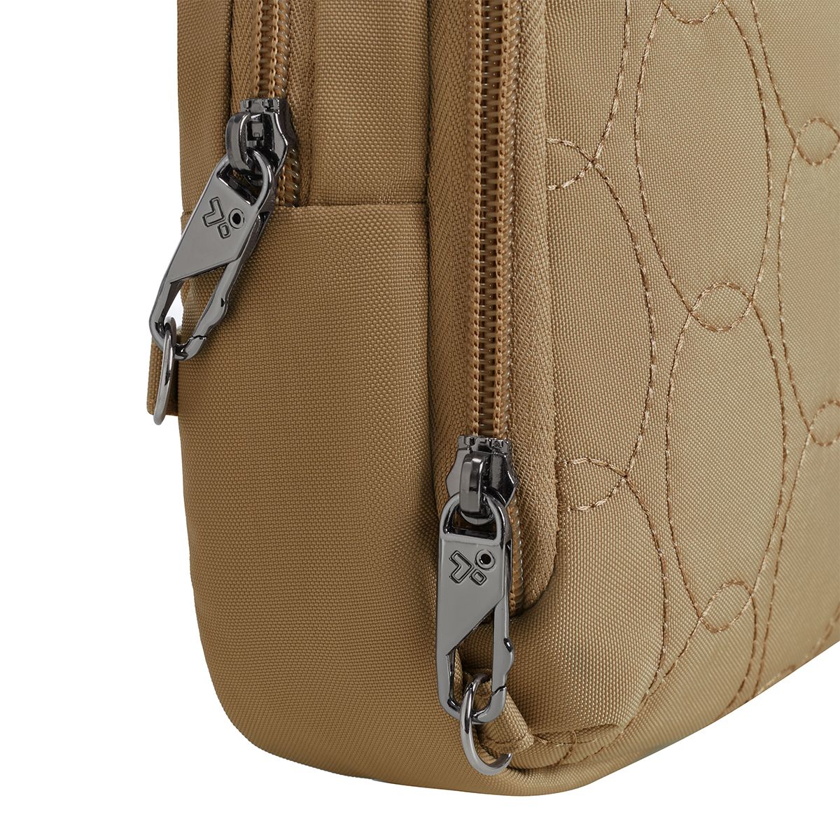 Travelon Women's Runways Anti-Theft Double Compartment Crossbody in Latte - Image 5