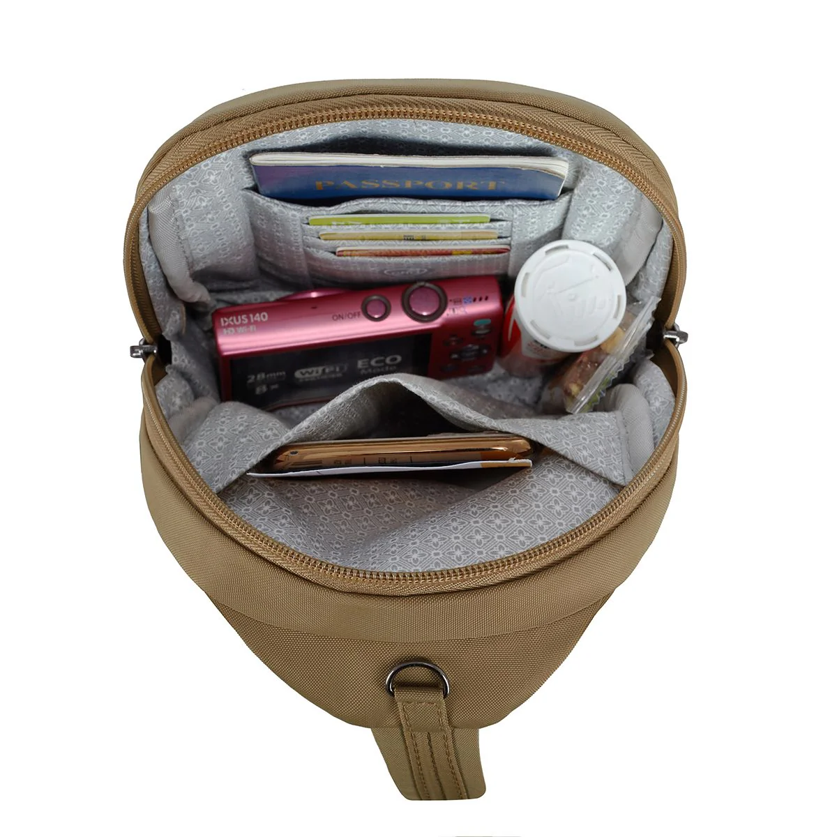 Travelon Women's Runways Anti-Theft Small Sling in Latte - Image 4
