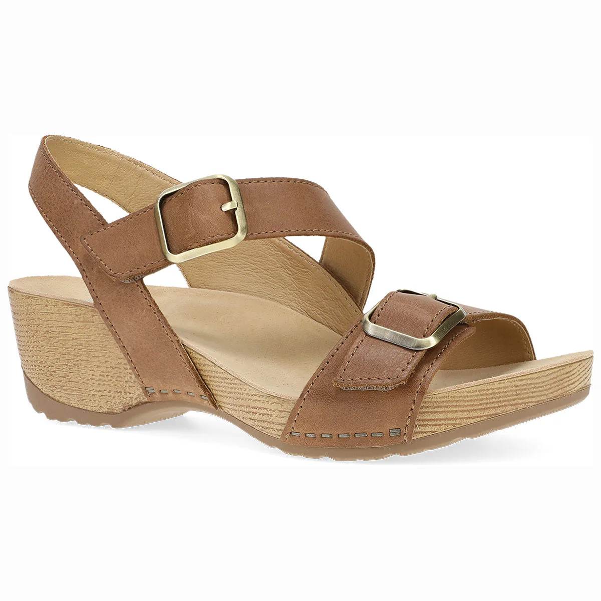 Dansko Trinity Tan Burnished Nubuck Women's Sandals