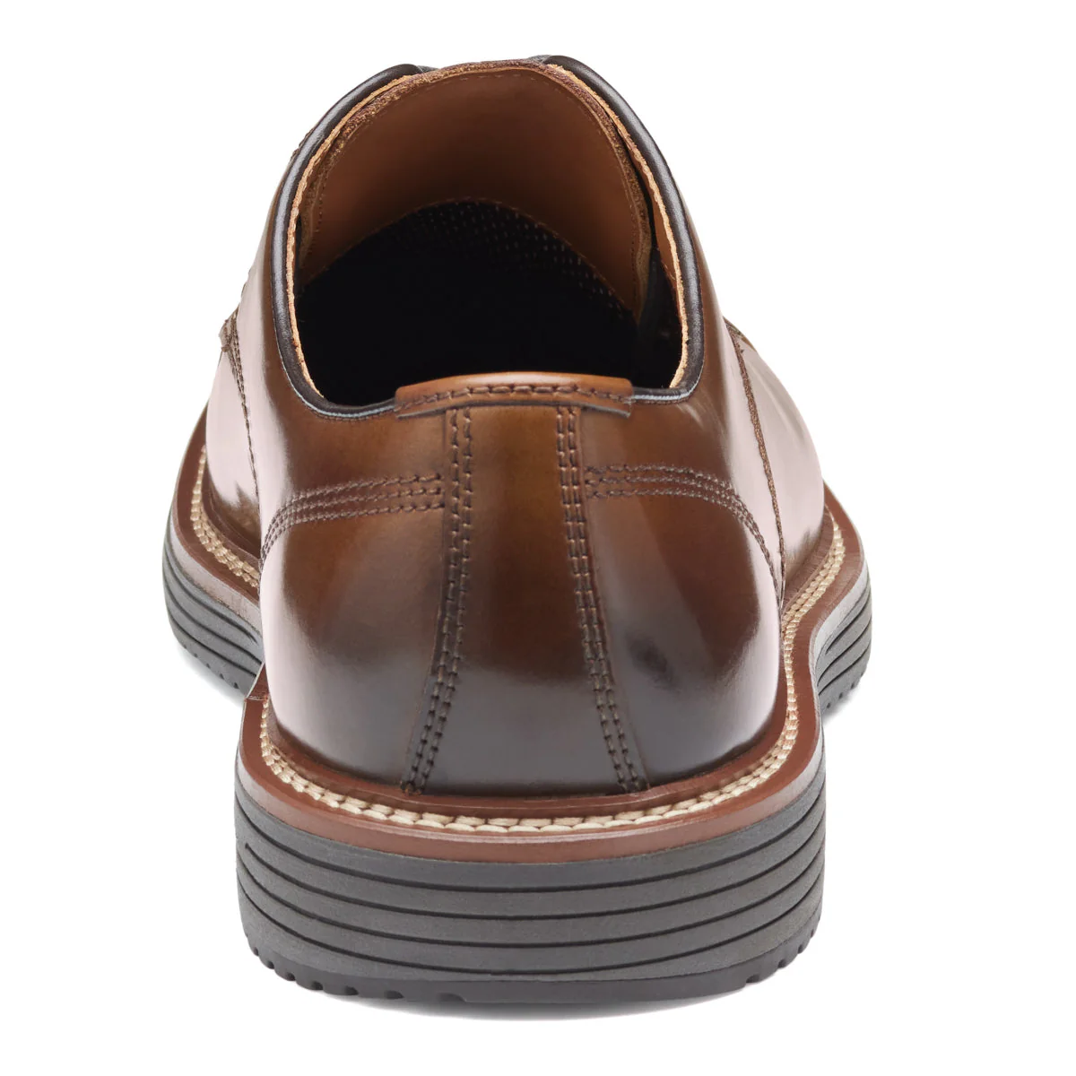 Johnston & Murphy Upton Cap Toe Men's Dress Shoe in Tan - Image 3