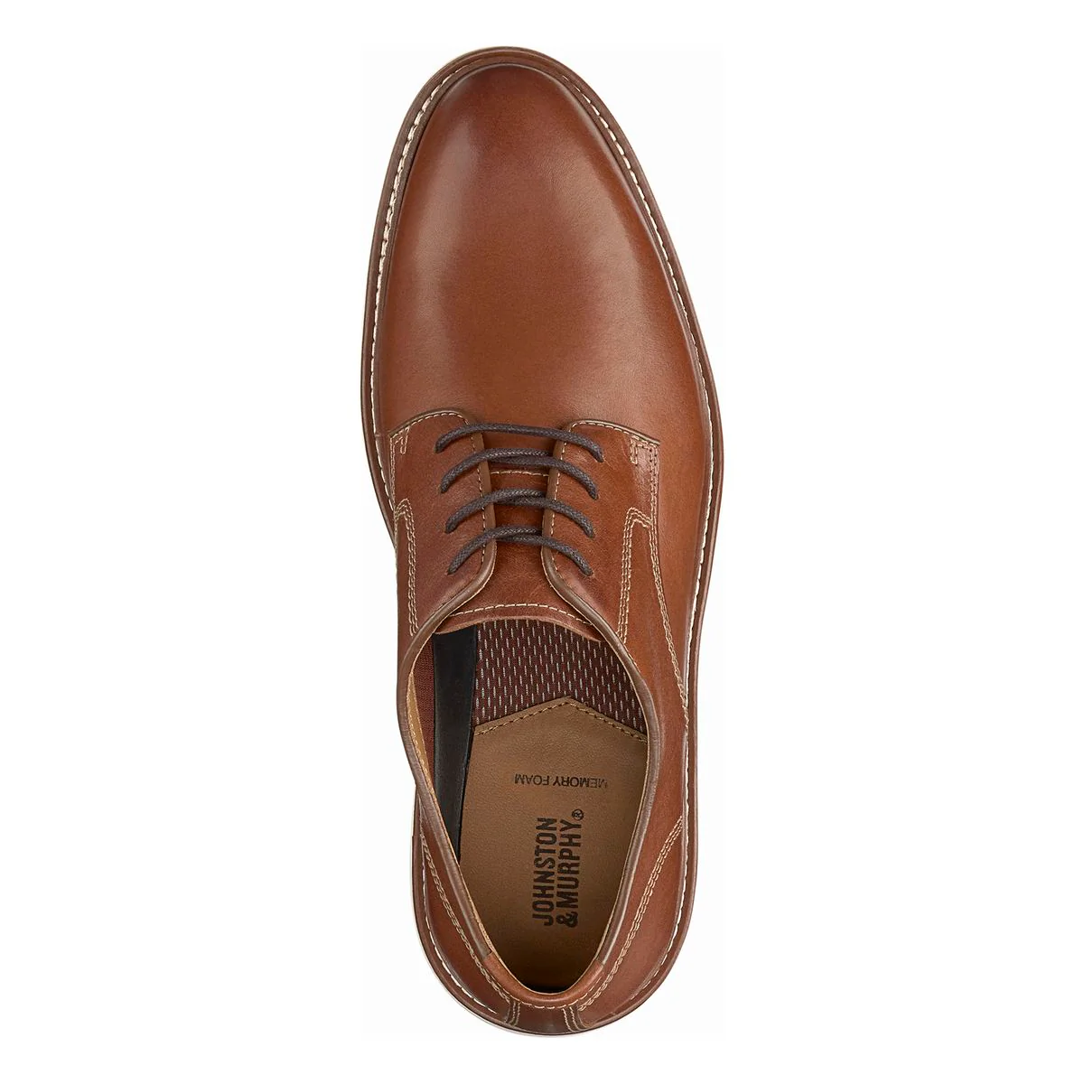 Johnston & Murphy Upton Plain Toe Casual Men's Shoe in Tan - Image 2