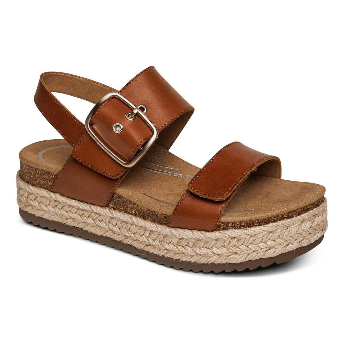 Aetrex Vania Women's Arch Support Sandals in Cognac