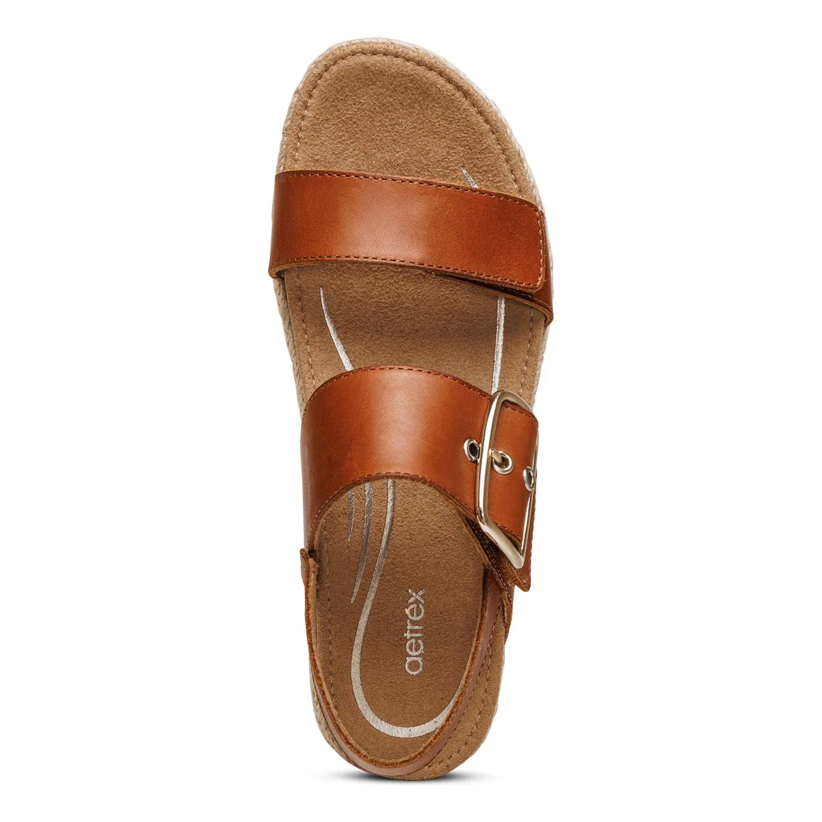 Aetrex Vania Women's Arch Support Sandals in Cognac - Image 6