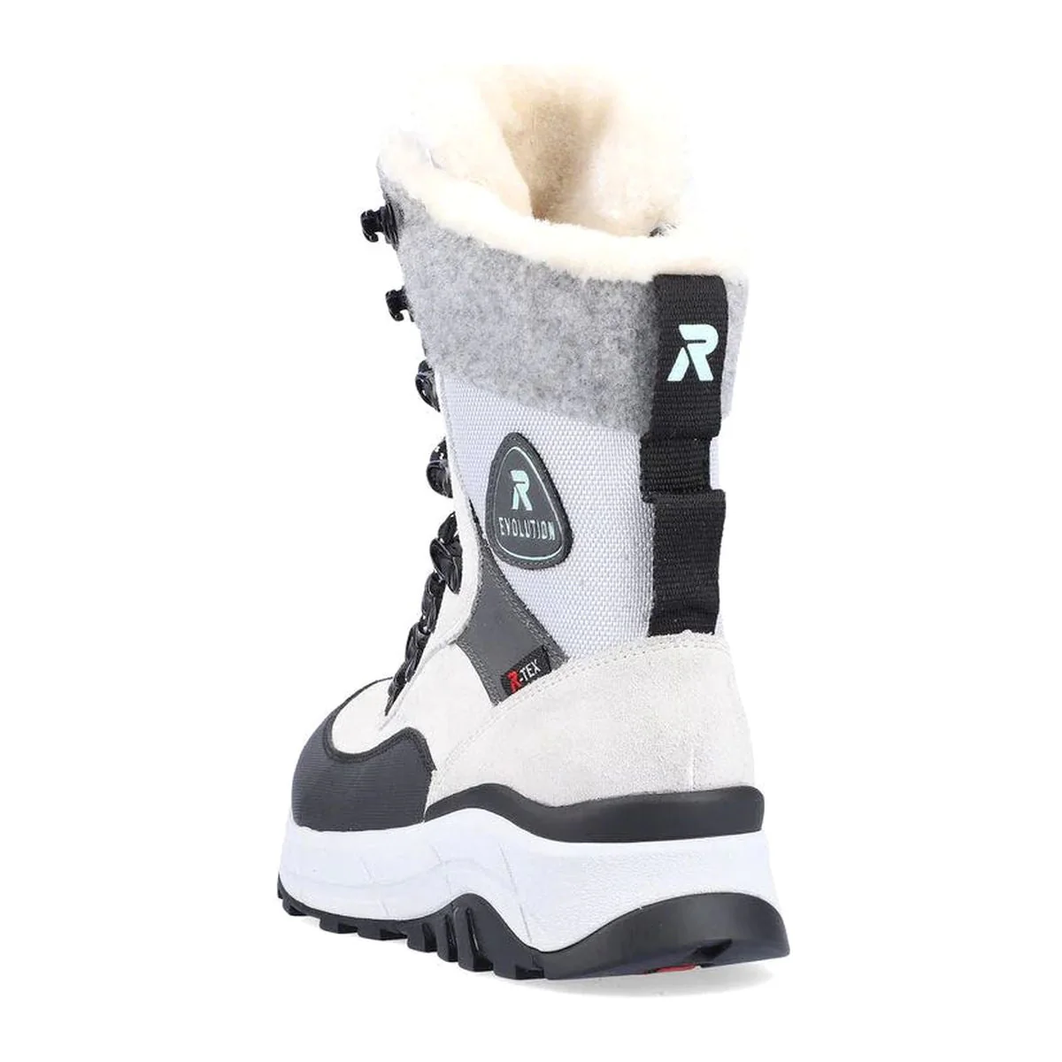 W0066 Womens Winter Lace Up Boots with side zip - Image 3