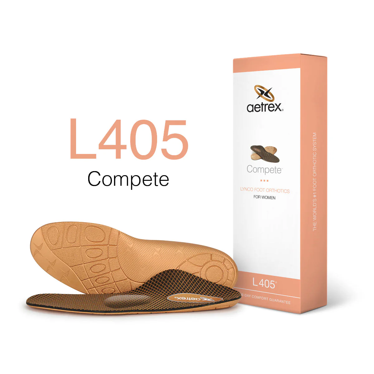 Aetrex Compete Sport Orthotics with Metatarsal Support – Women's (L405W)