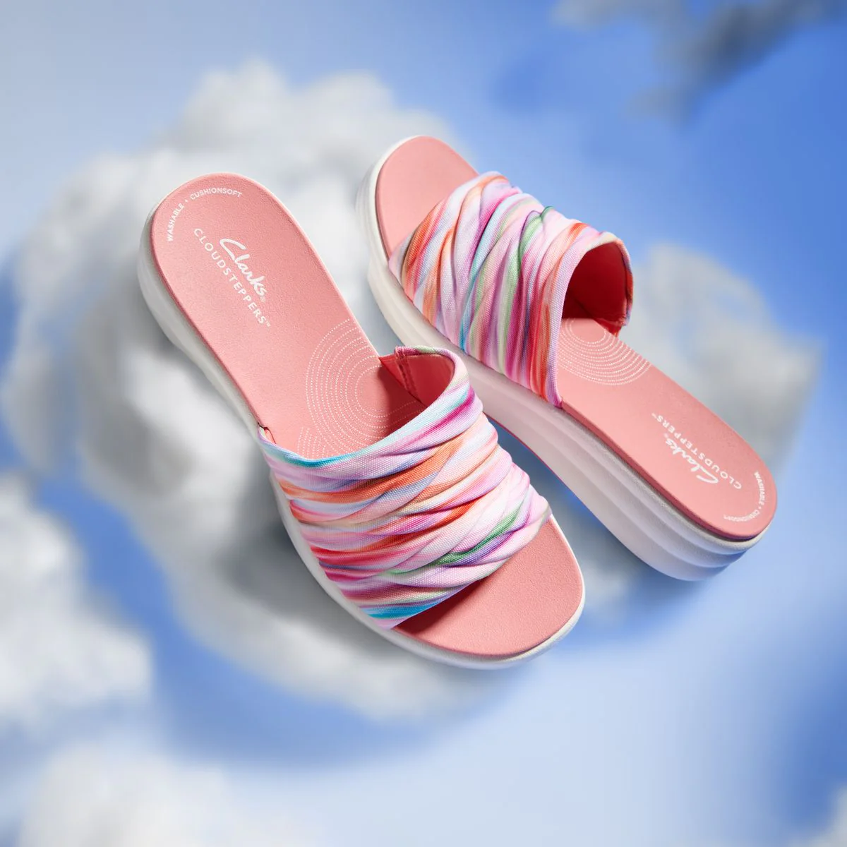 Clarks Women's Drift Petal Multicolour Wedges - Image 7
