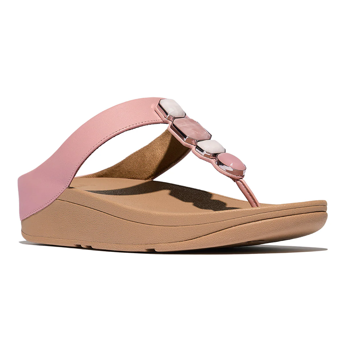 Women's Fino Leather Sandals in Soft Blush