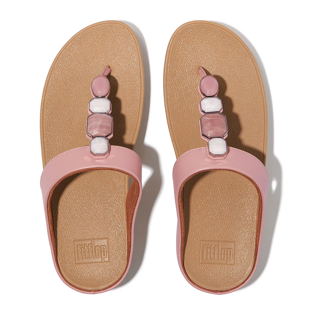 Women's Fino Leather Sandals in Soft Blush - Image 4