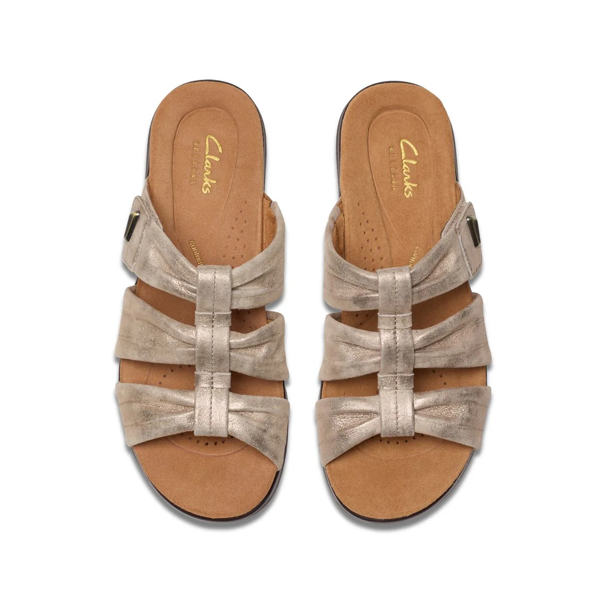 Clarks Kitly Slide Women's Sandals in Metallic - Image 6