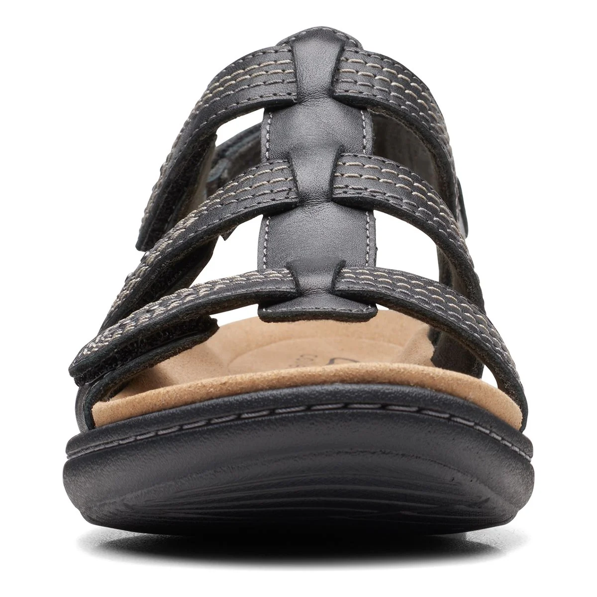 Clarks Laurieann Women's Velcro Sandals in Black - Image 3